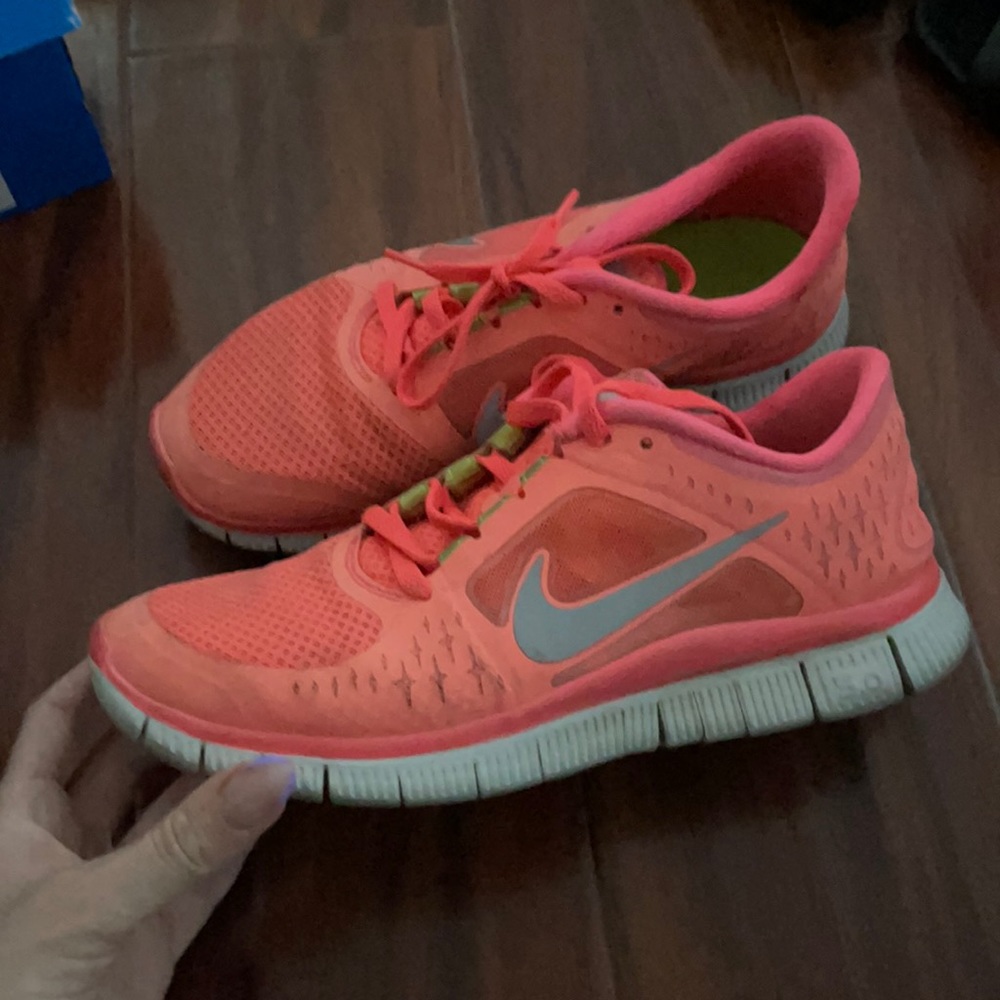 Pink Nike sneakers